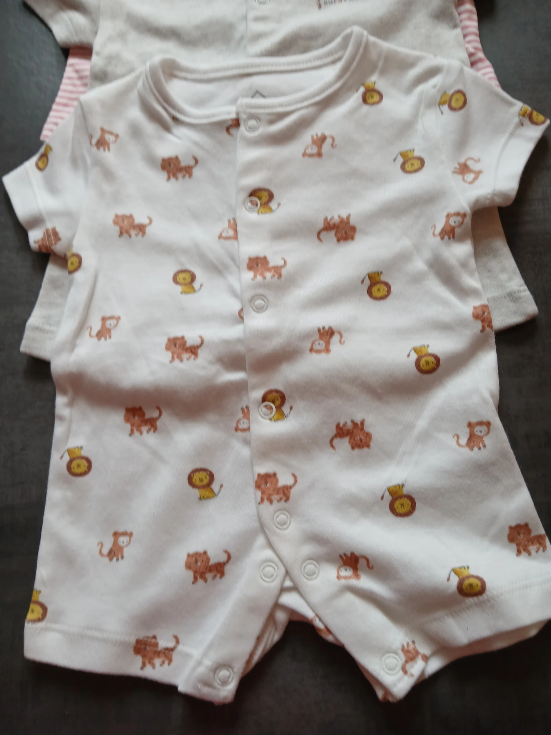 lote 3 macacões combishorts para menino tex baby 50 cm 0 meses – photo 3